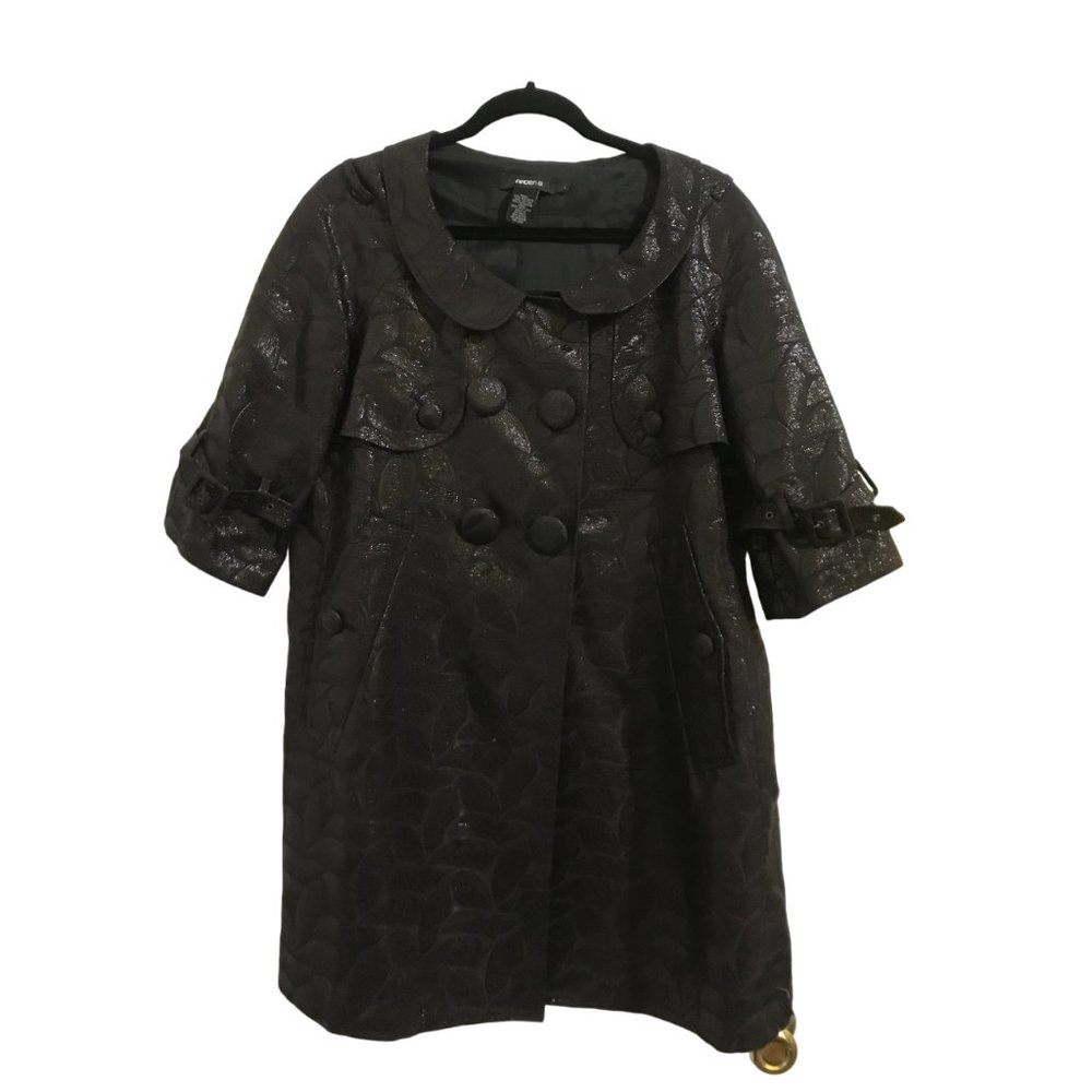 ARDEN B. Black/Brown Metallic Vintage Style Coat/Jacket (L)